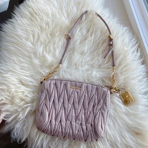 Miumiu Mughetto Pink Matelass Small Shoulder Bag